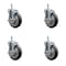 Service Caster FG9T4200BLA FG9T4300BLA FG9T4400BLA Rubbermaid Mobile Shelf Replace Caster Set, 4PK RUB-SCC-GR20S514-TPRB-TLB-716138-4 - alternate 1